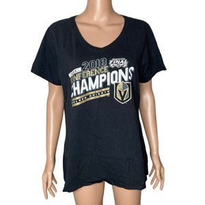 Las Vegas Golden Knights TShirt Womens XL nhl hockey Inaugural Black Gold